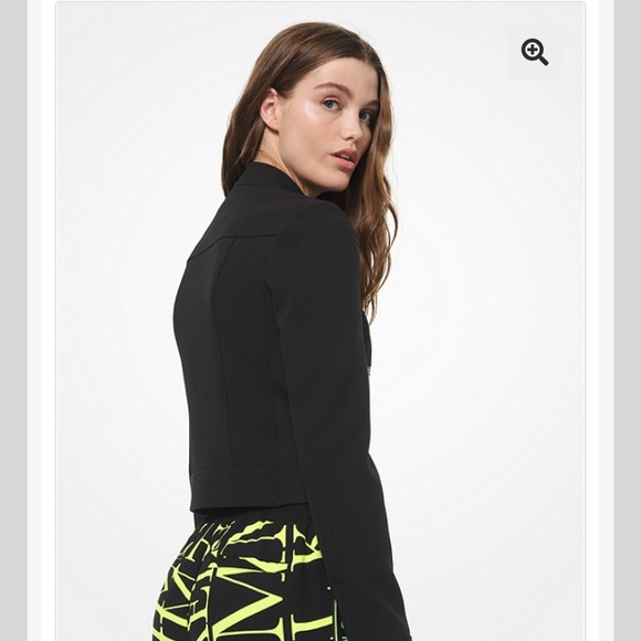 Michael Kors Twill Biker Jacket - Picture 2 of 3